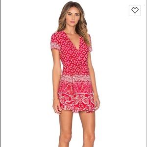 Lovers + friends Cassidy dress in red scarf